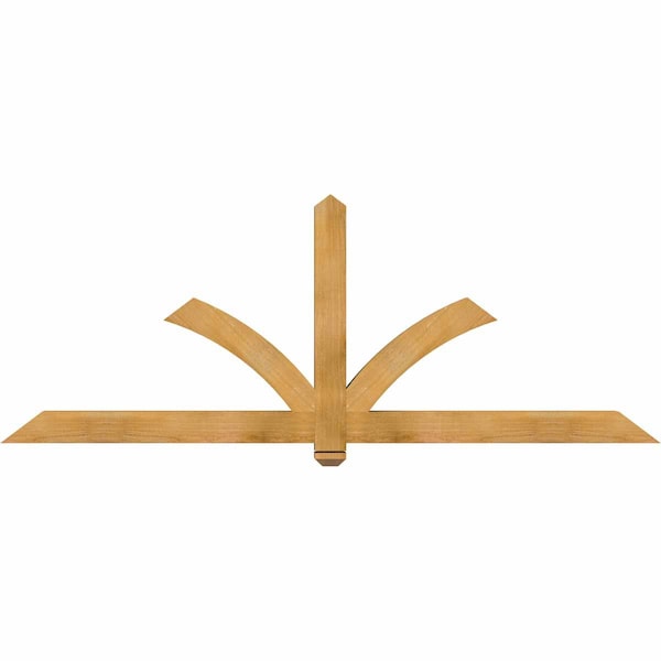 Ekena Millwork Redmond Rough Sawn Timber Gable Bracket, Western Red Cedar, 84"W x 31"H x 4"D x 4"F, 9/12 Pitch GBW084X31X0404RED00RWR - main
